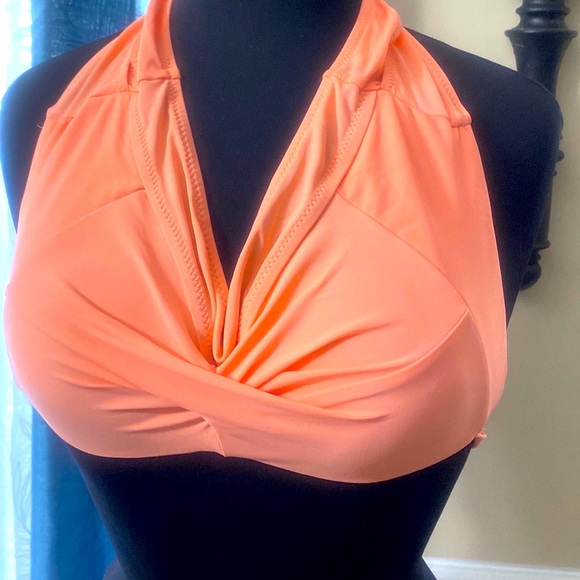 Other - Temp Me NWT orange halter bikini Top size M